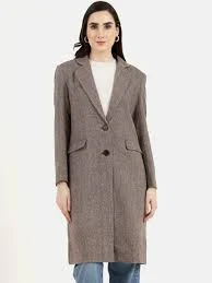 Women's Herringbone wool coat