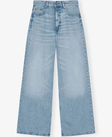 Ganni Women's Baggy Wide Organic Cotton Jeans