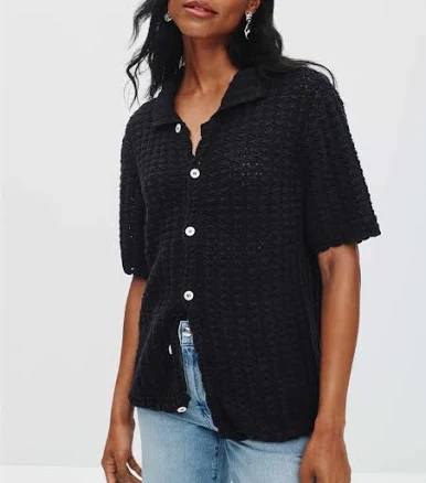 Crochet Collared Cardigan