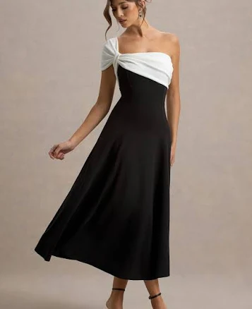 One-Shoulder Midi Dress
