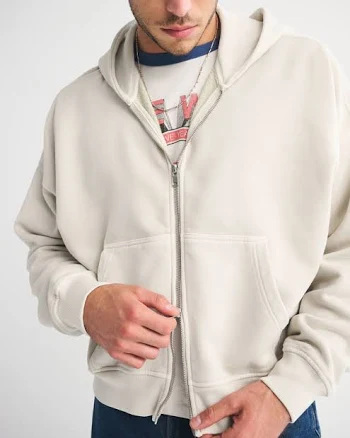 Abercrombie & Fitch Men's Essential Cropped Hoodie
