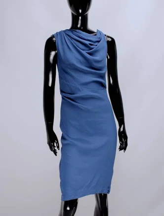 Womens Vivienne Westwood Anglomania Cowl Neck Knee Length Viscose