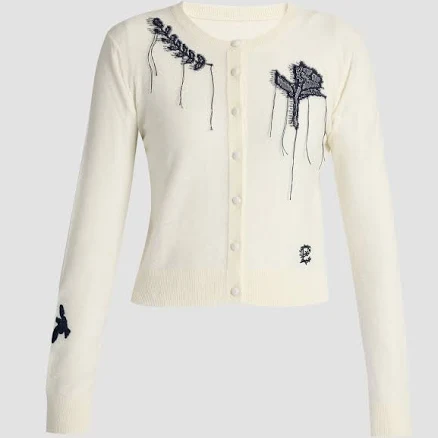 ERDEM Fine Alpaca Blend Fitted Cardigan