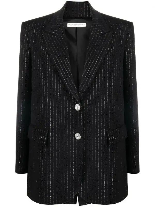 Boxy Pin-stripe Wool Blazer