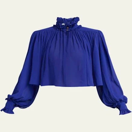 Women's Chloé Ruffle Collar Silk Blouse