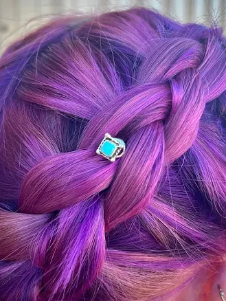 Pop of Turquoise in My Hair