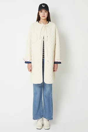 Quilted Padding Half Jumper