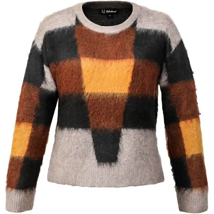 Smart And Joy Oversized Checkered Jumper