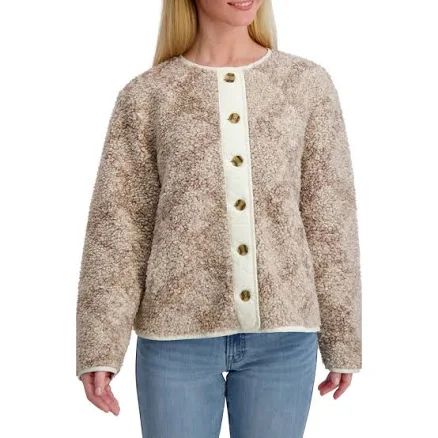 Lucky Brand Women's Faux Shearling Button Front Jacket