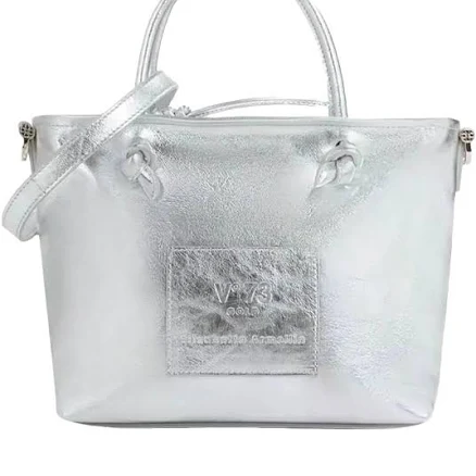 V°73 Logo-Patch Tote Bag with Shoulder Strap