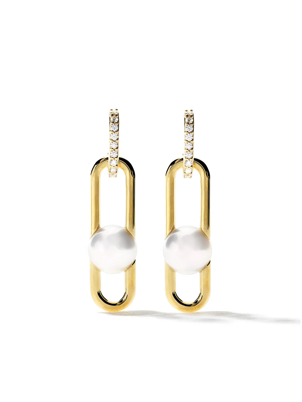 Akoya Pearl And Diamond Earrings