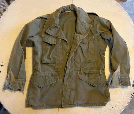 Vintage Distressed Military Jacket
