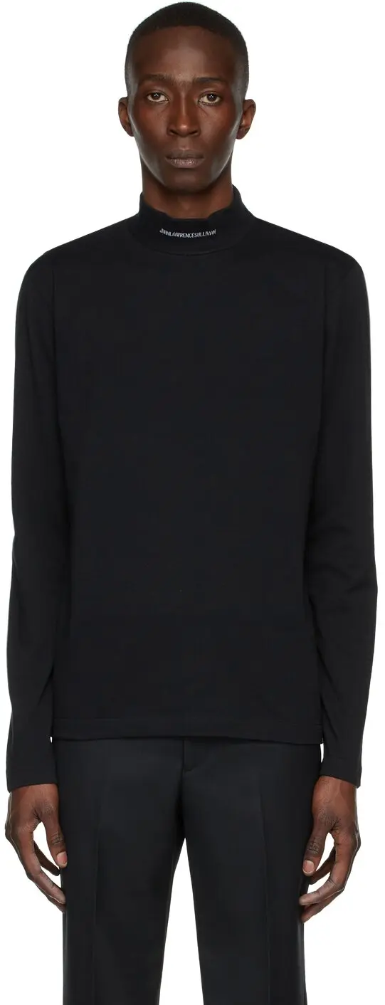 Black Logo Turtleneck