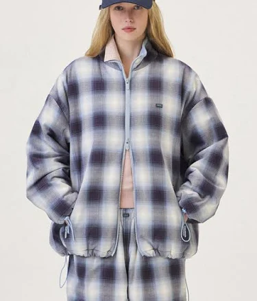 grove 25Ho Monet Check Jumper (Blue) Clothing | ETA Seoul
