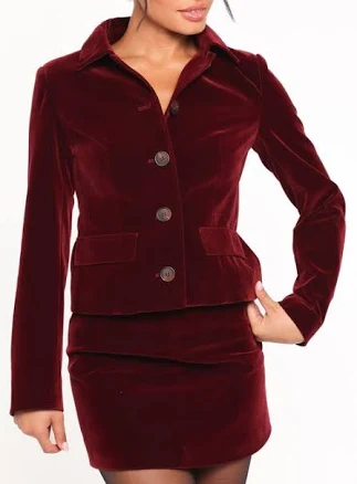 Petal & Pup Women's Lainey Cropped Velvet Jacket