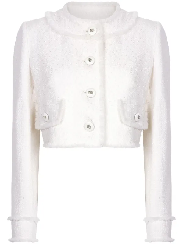 Frayed Cropped Jacket