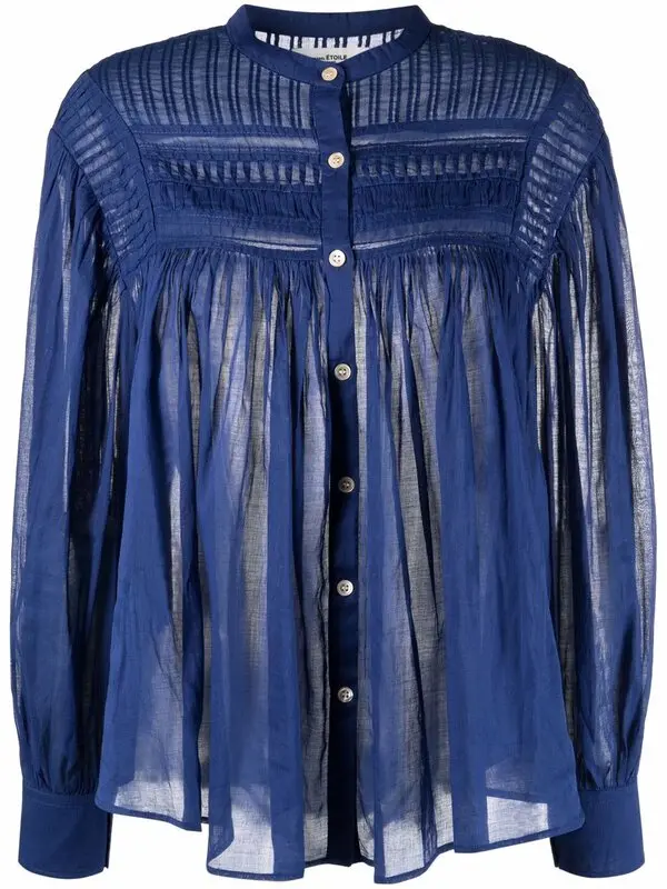 Pleat-detail Gathered Blouse