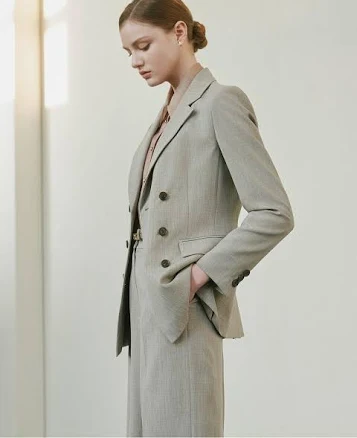 JIGOTT Melange Tailored Double Button Jacket