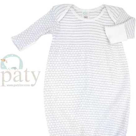 Lap Shoulder Day Gown with Pima Trim