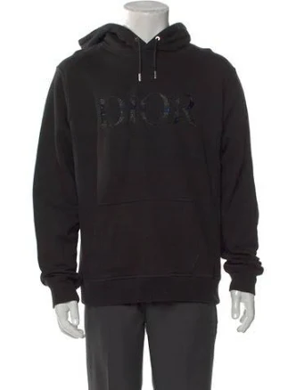 DIOR x Peter Doig 2021 Graphic Print Hoodie in Black, Men's L