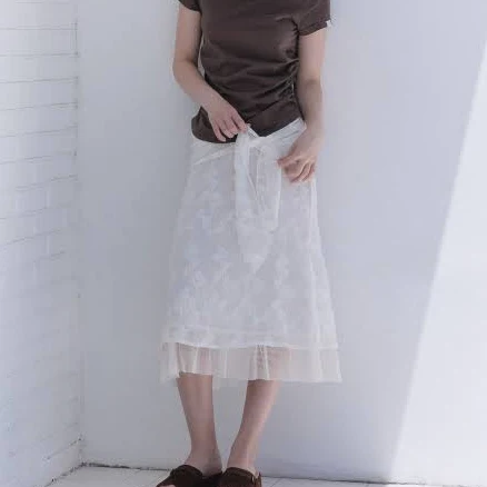 margarin fingers RIBBON DETAIL MERMAID SKIRT