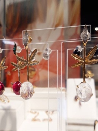 White Berrie Earring