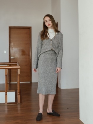 Obernail Knit Cardigan & Skirt Set