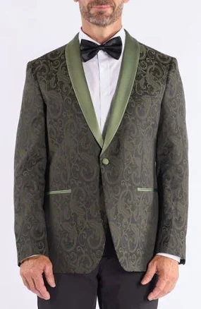 Savile Row Men's CO Paisley Jacquard Evening Jacket