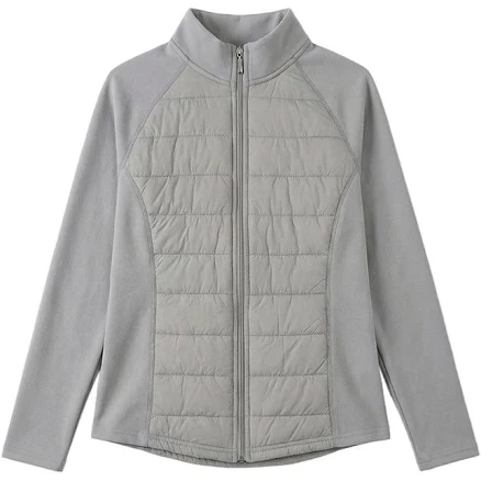 Hybrid Quilted Wool Double-Zip Insulated Jacket