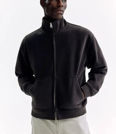 H&M Men's Relaxed Fit Boxy-Style Track Jacket
