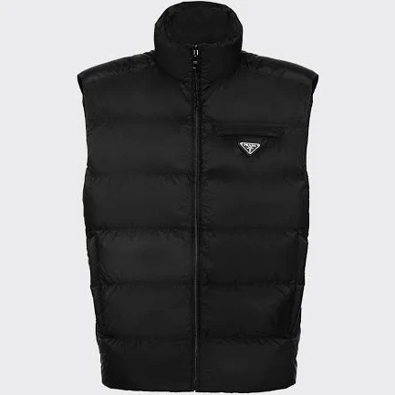 Prada Black Recycled Polyamide Sleveless Jacket