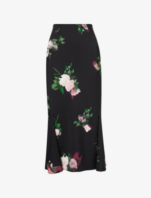 ERDEM - Floral A-Line Stretch-Woven Midi Skirt