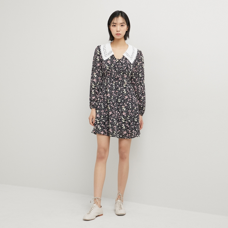 Flower Print Mini Dress