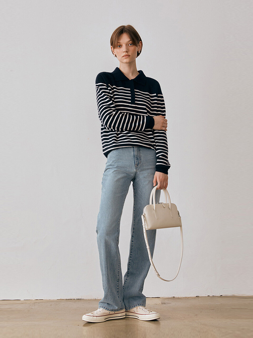 Essential Straight Full Length Jeans (Light Blue)