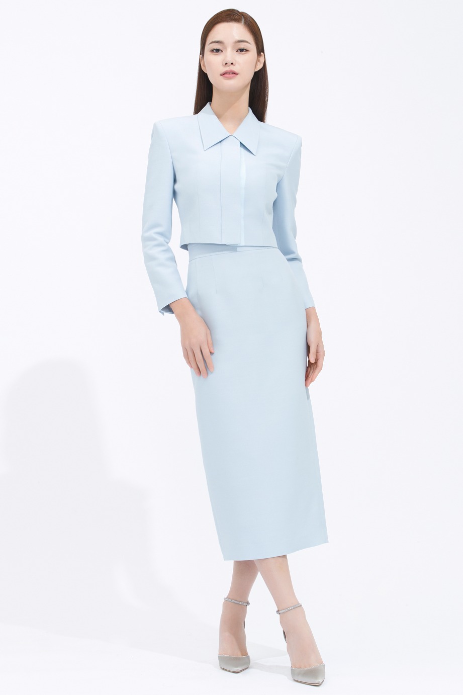Wool Silk Pencil Skirt