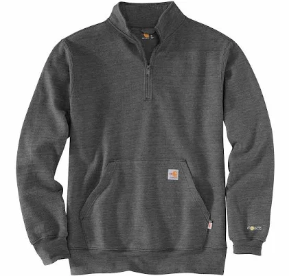 Carhartt Men's Flame-Resistant Force Loose Fit Midweight Mock Neck Sweatshirt