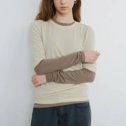 URAGO Layered Tencel Half Sleeve T-shirt