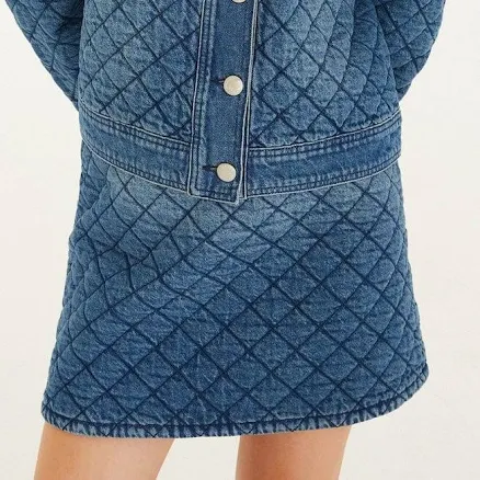 FARM Rio Women's Quilted Denim Mini Skirt