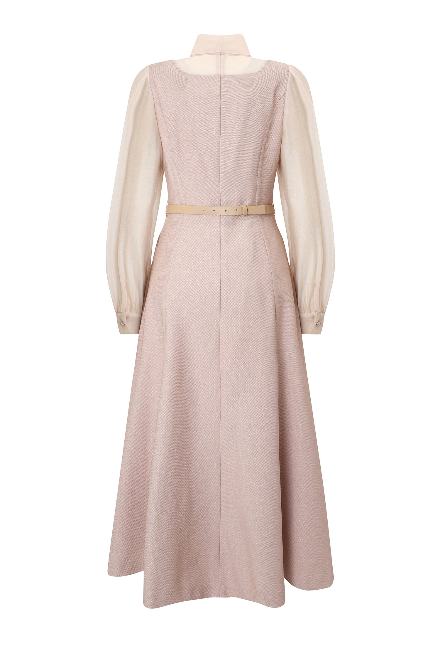 Belted Pleated Dress