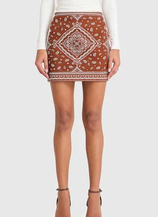 Amanda Uprichard Hope Skirt in Brown