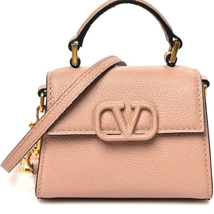 Woman Valentino Garavani Vsling Small Leather Top-Handle Bag