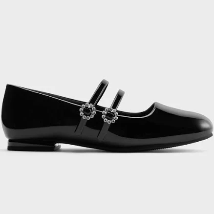 Charles & Keith Girls' Patent Mary Janes