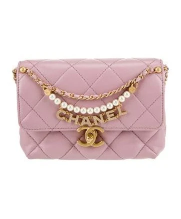 Chanel 2024 Cc Pearl Quilted Flap Bag