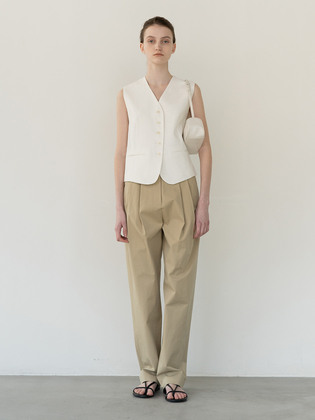 Point Pin Tuck Pants