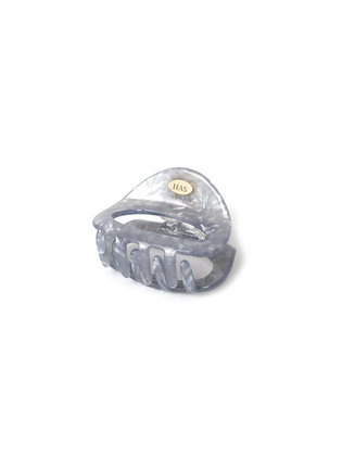 Gray Blue Pearl Mini Hair Clip