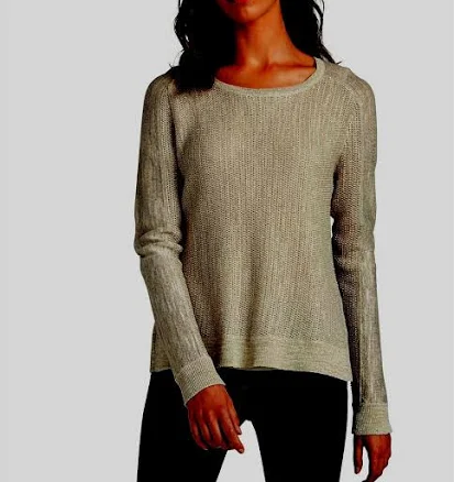 $90 Lucky Brand Womens Metallic Pullover Layered Sweater - Dusty Rose-