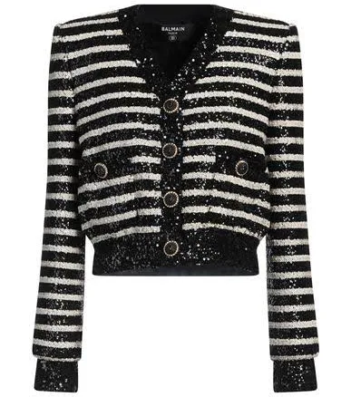 Balmain Woman Jacket Black Size 8 Polyester, Acetate, Viscose