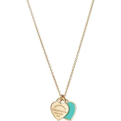 Tiffany Double Heart Tag Pendant in Yellow GoldTiffany Double Heart Tag Pendant in Yellow Gold