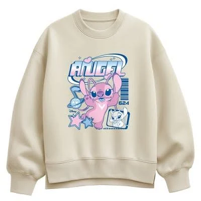Lilo & Stitch Angel Y2k Oversized Fleece Sweatshirt