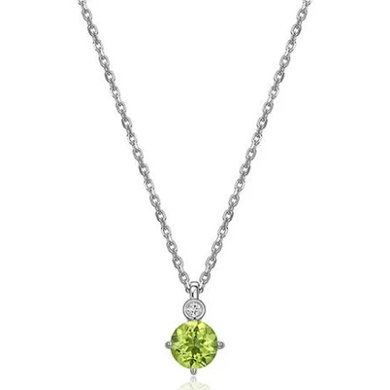 Sterling Silver Peridot Necklace